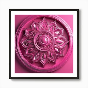 pink glassmade mandala Art Print