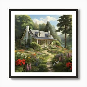 Cottage In The Woods art print 1 Art Print