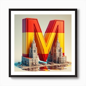 Madrid Letter M Art Print