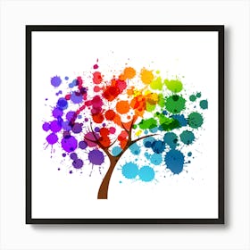 Rainbow Tree Art Print