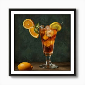 Iced Tea With Lemon Art Print