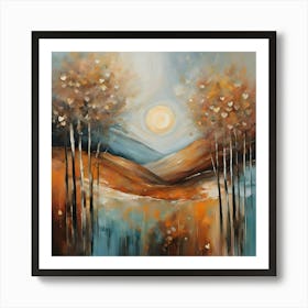 Sunset In The Mountains Art Print