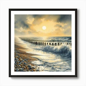 Sunset On The Beach 2 Art Print