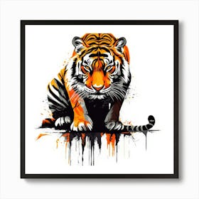 Tiger.Generated AI. Wall Art Print Poster