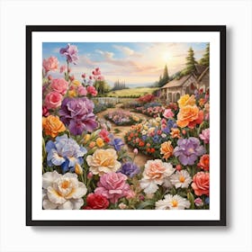 Flower Garden Art Print