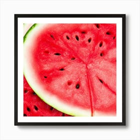 Close Up Of Watermelon Slices Art Print