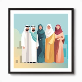 Muslim Family Art Print