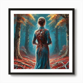 Woman In The Woods 9 Art Print