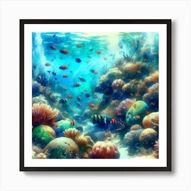 Underwater Seascape Art Print