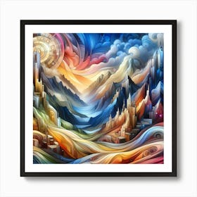 Abstract Cityscape 19 Art Print