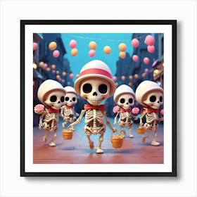 Skeletons Art Print