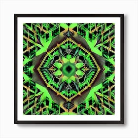 Green Mandala 1 Art Print