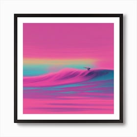 Minimalism Masterpiece, Trace In The Waves To Infinity + Fine Layered Texture + Complementary Cmyk C (24) Art Print