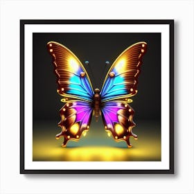 Lighted Butterfly Art Print