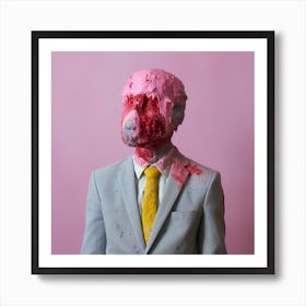 Man With A Moldy Fruit Pie Face 4 Art Print