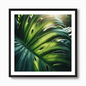 Large Monstera leaf 2 Art Print