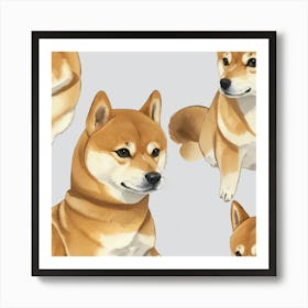 Japanese Miracle: Shiba Inu Art Print