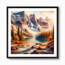 Sunrise Over The Mountains Art Print