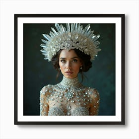 Russian Bride In A Crystal Crown Art Print