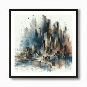 Abstract Cityscape 12 Art Print