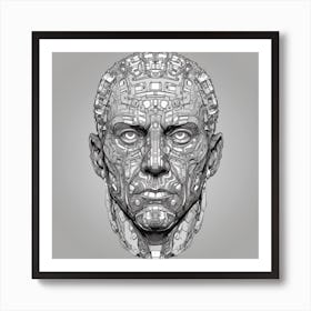 Cyborg Head 1 Art Print