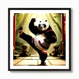 Karate Panda Art Print