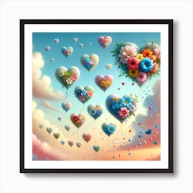 Heart Balloons Affiche