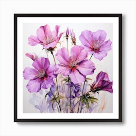 Purple Flowers 1 Art Print