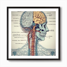 Anatomy Of The Human Head Art Print