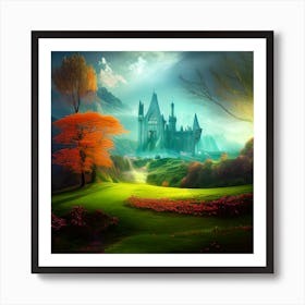 Distant Castle Art Print