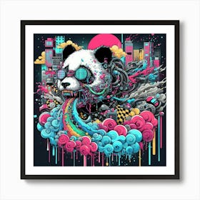 Psychedelic Panda 30 Art Print