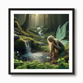 Fairy in the woods2 Art Print