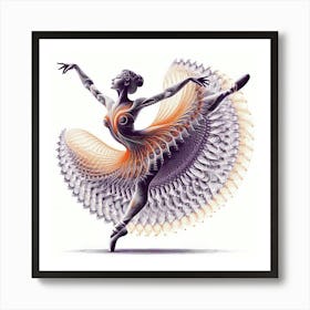 Spirograph Balerina In Motion Art Print