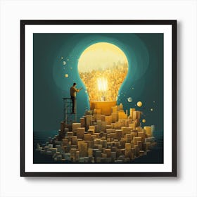 Light Bulb Art Print