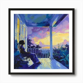 Sunset On The Porch Art Print