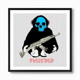 Evolution 2 · The Monkey Man and the Gun Art Print