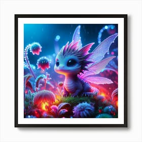 Cute Little Dragon Art Print