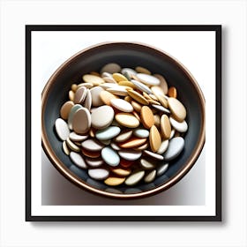 Bowl Of Colored Pebbles 6 Art Print