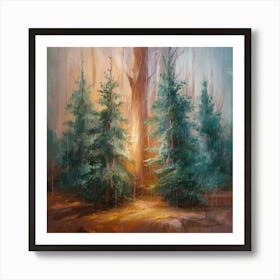 Forest In The Sun Art Print
