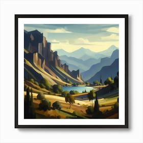 Landscape Painting 96 Art Print