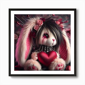 Valentine Bunny 3 Art Print