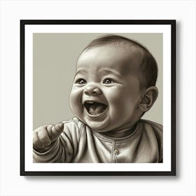 Baby Laughing 2 Art Print