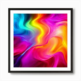 Color Brightness Vibrant Electric Power Gradient Vivid Intense Dynamic Radiant Glowing En (21) Art Print
