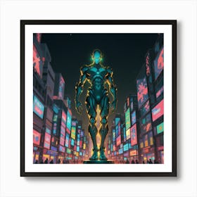 Glowing Robot Art Print