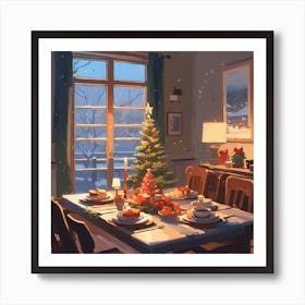 Christmas Table 2 Art Print