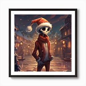 Merry Christmas! Christmas skeleton 8 Art Print