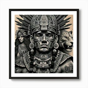 Aztec Warrior 2 Art Print