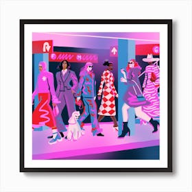 Nyc Subway Square Art Print