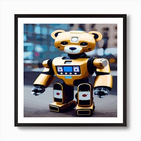 Teddy Bear Robot 1 Art Print