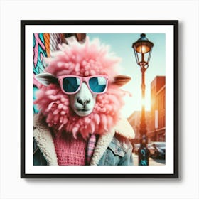 Pink Sheep Art Print